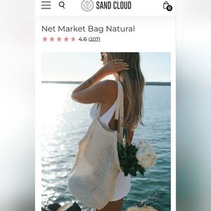 NWT Sand Cloud Net Market Bag